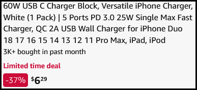 USB C 5 in 1 Charging Block Checkout