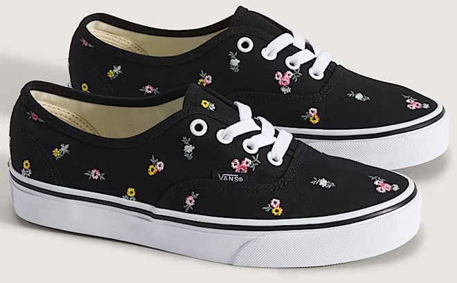 VANS Authentic Shoes in Black and Pink