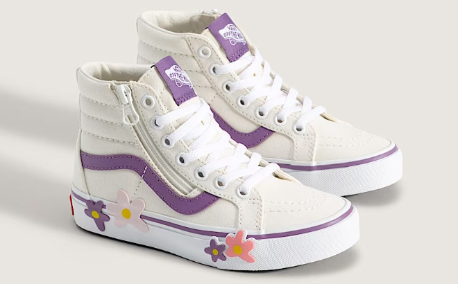 VANS Little Kids Sk8 Hi Side Zip Shoes VANS Little Kids Sk8 Hi Side Zip Shoes