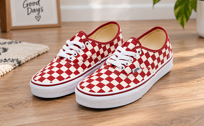 VANS Womens Authentic Check Casual Shoes