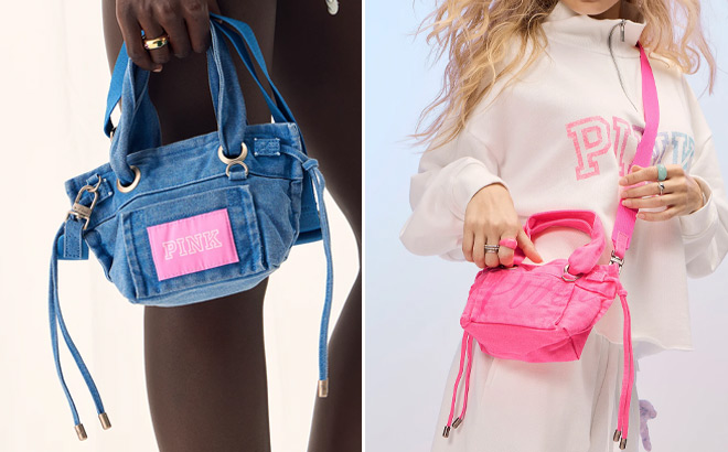 Victorias Secret PINK Canvas Mini Tote Bags