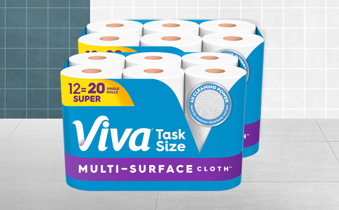 Viva Multi Surface Cloth Paper Towels 12 Super Rolls Viva Multi Surface Cloth Paper Towels 12 Super Rolls