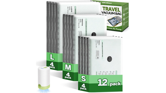 Wfiia Travel Vacuum Bags 12 Pack Wfiia Travel Vacuum Bags 12 Pack