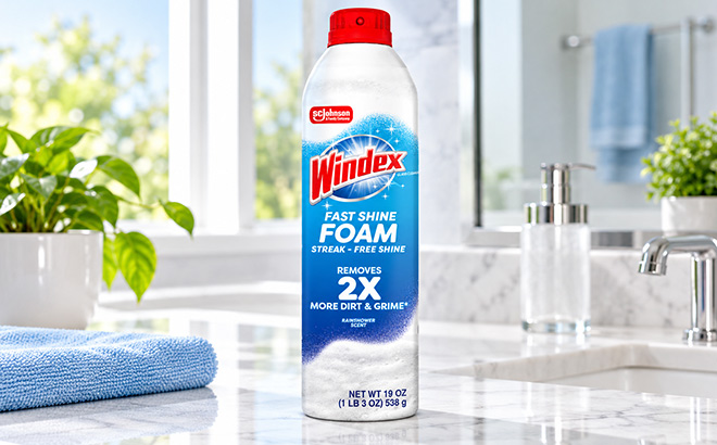 Windex Fast Shine Foam Glass Cleane