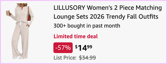Womens 2 Piece Lounge Matching Set at Checkout