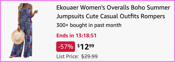 Womens Boho Summer Jumpsuit at Checkout