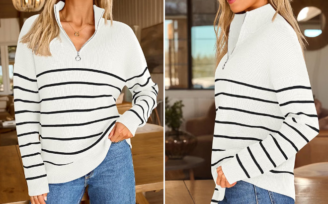 Womens Quarter Zip Sweater Womens Quarter Zip Sweater