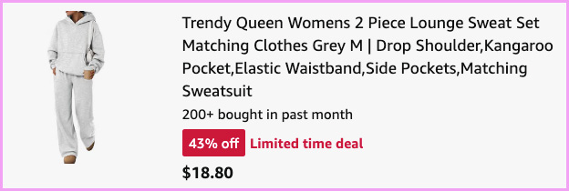 Womens Set at Checkout