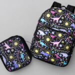 Wonder Nation Girls 17 Inch Fossil Gardens Dinosaur Backpack and Lunch Set