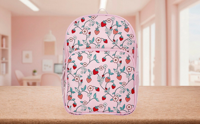 Wonder Nation Kids Berry Patch Backpack on the Table