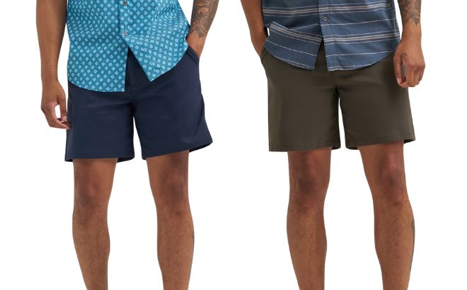 Wrangler Mens Performance Flat Front Shorts Wrangler Mens Performance Flat Front Shorts