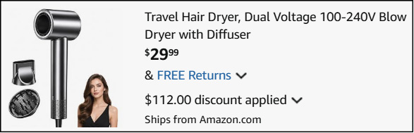 Zecoub Travel Hair Dryer Checkout Zecoub Travel Hair Dryer Checkout