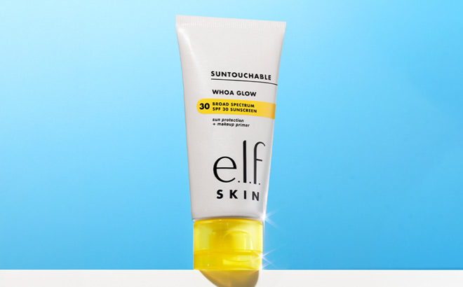 e l f SKIN Suntouchable Whoa Glow SPF 30 on the Table e l f SKIN Suntouchable Whoa Glow SPF 30 on the Table