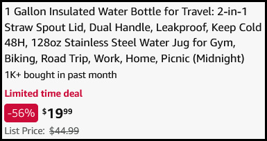 1 Gallon Insulated Water Bottle Checkout 1 Gallon Insulated Water Bottle Checkout