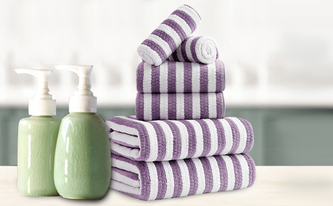 18 Piece Microfiber Bath Towels Set