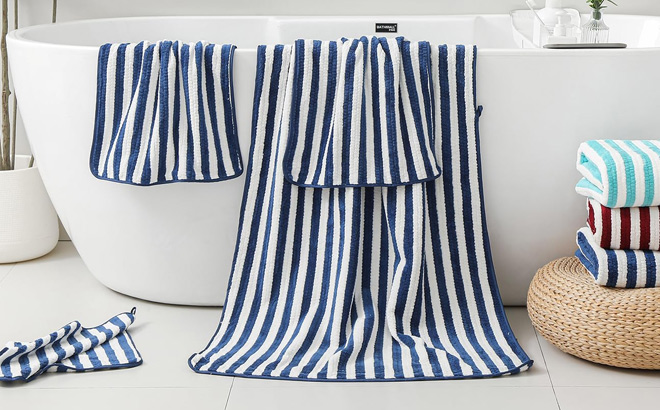18 Piece Microfiber Bath Towels Set
