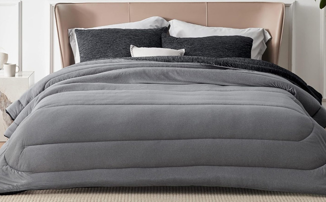 3 Piece Reversible Comforter Set on Bed 3 Piece Reversible Comforter Set on Bed