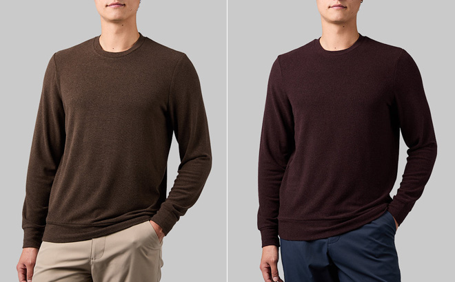 32 Degrees Mens Sweater Knit Crew Top 32 Degrees Mens Sweater Knit Crew Top