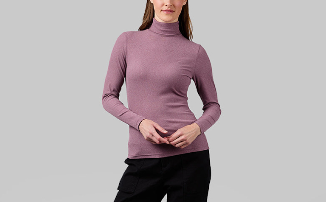 32 Degrees Womens Soft Rib Turtleneck 32 Degrees Womens Soft Rib Turtleneck