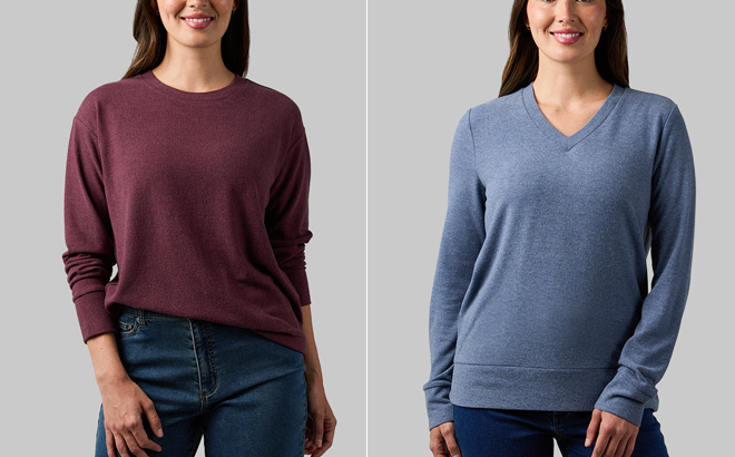 32 Degrees Womens Soft Sweater Knit Top 32 Degrees Womens Soft Sweater Knit Top