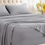 4 Piece Queen Deep Pocket Sheet Set in Light Grey