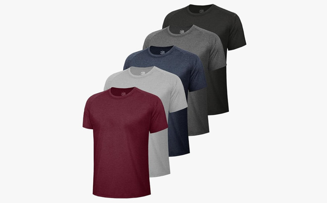 5 Pack Mens Workout Shirts 5 Pack Mens Workout Shirts