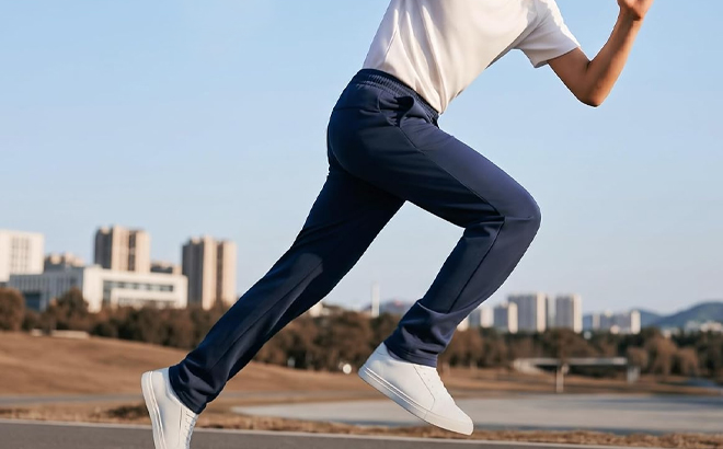 A Boy Wearing BOOJO Sweatpants with Pockets