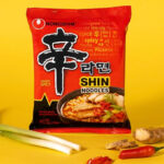A Pack of Nongshim Shin Ramyun Noodles