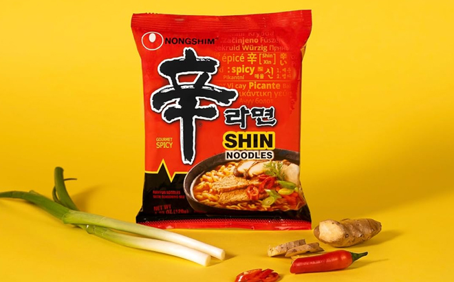 A Pack of Nongshim Shin Ramyun Noodles A Pack of Nongshim Shin Ramyun Noodles