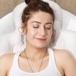 A Person Laying on the Full Body Bath Pillow