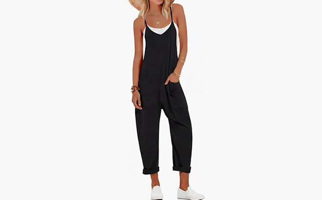 A Person Wearing Ekouaer Womens Jumpsuit A Person Wearing Ekouaer Womens Jumpsuit