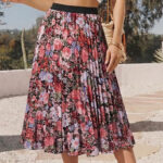 A Person Wearing Grace Karin Womens Pleated Midi Skirt