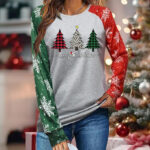 A Person Wearing Womens Christmas Shirt