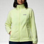 A Woman Wearing Columbia Benton Springs Zip Front Fleece Jacket