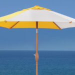 Ainfox 7 5 Foot Beach Round Market Patio Umbrella
