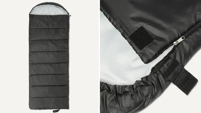 Amazon Basics Sleeping Bag 35F Black