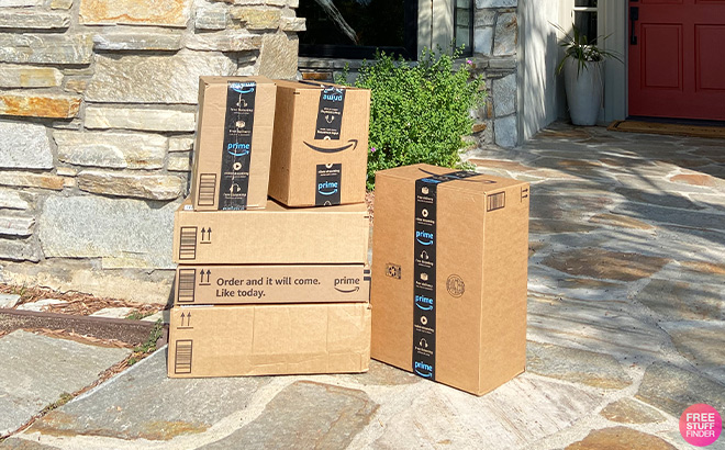 Amazon Boxes on the Ground Amazon Boxes on the Ground