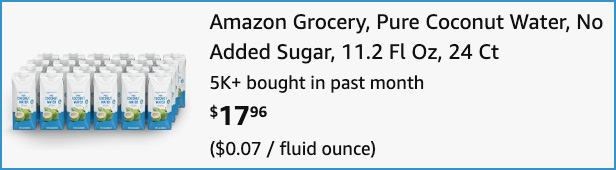 Amazon Grocery Coconut Water at Checkout Amazon Grocery Coconut Water at Checkout