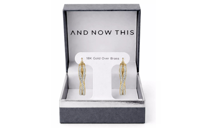 And Now This Crystal Hoop Earrings And Now This Crystal Hoop Earrings