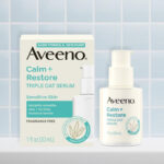 Aveeno Calm Restore Triple Oat Face Serum on the Table