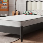 Avenco CozyNest Twin XL Medium Supportive Innerspring Mattress on the Bed Frame