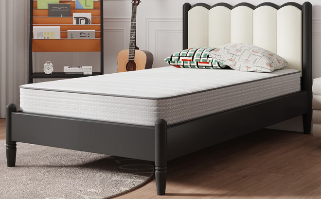 Avenco CozyNest Twin XL Medium Supportive Innerspring Mattress on the Bed Frame Avenco CozyNest Twin XL Medium Supportive Innerspring Mattress on the Bed Frame