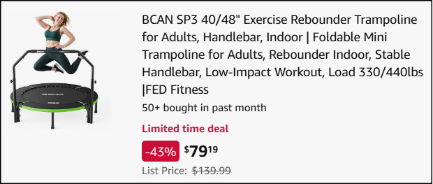 BCAN 48 Inch Exercise Rebounder Trampoline Checkout BCAN 48 Inch Exercise Rebounder Trampoline Checkout