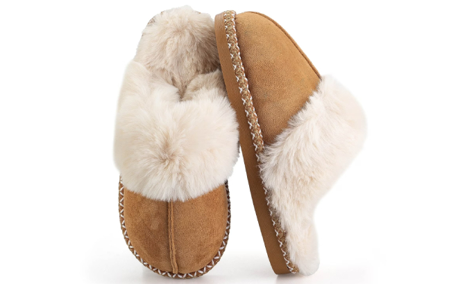 BERANMEY Womens Fuzzy Memory Foam Slippers
