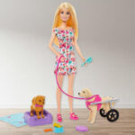 Barbie Doll Pup Playset with a Toy Pup and Dog in a Wheelchair