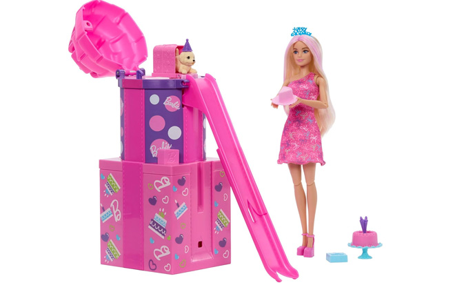 Barbie Rise Surprise Doll Accessories on White Background Barbie Rise Surprise Doll Accessories on White Background