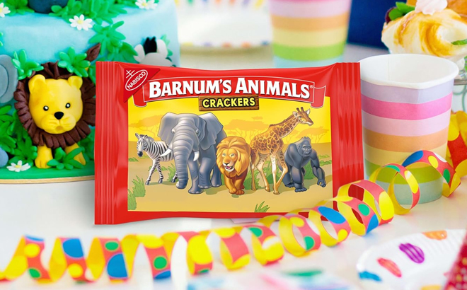 Barnums Original Animal Crackers on a Table Barnums Original Animal Crackers on a Table