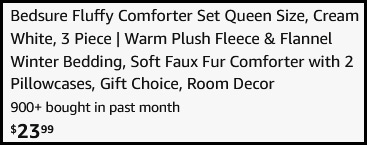 Bedsure 3 Piece Queen Fluffy Comforter Set Checkout