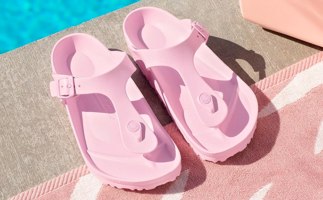 Birkenstock Womens Gizeh EVA Sandals in Fondant Pink