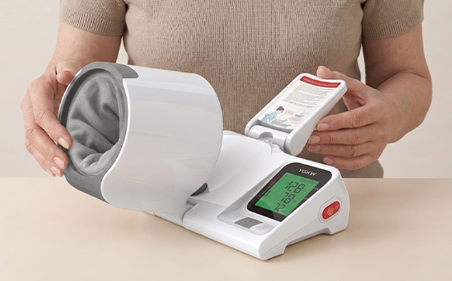 Blood Pressure Monitor on the Table Blood Pressure Monitor on the Table
